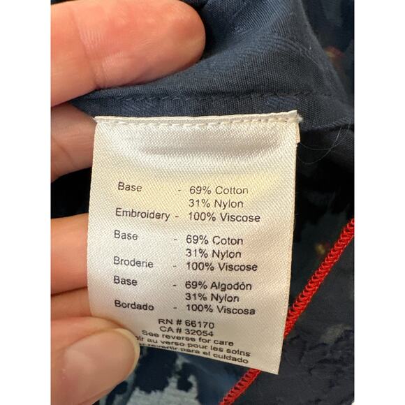 Anthropologie NWT Off the Shoulder Floral Blouse Size Small Embroidered Boho Top - Picture 10 of 10